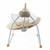 Aohuada Khaki Foldable Electric Baby Swing Cradle Infant Rocking Chair Seat W/ Music