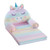 American Kids Pink Polyester Tie Dye Unicorn 2-in-1 Flip Out Chair