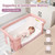 Gymax 3-in-1 Baby Bassinet Beside Sleeper Crib With 5-level Adjustable Heights Pink
