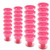 30pcs/set Soft Rubber Magic Mushroom Shape Hair Care Rollers Silicone Hair Curler No Heat No Clip Hair Curling Styling Diy Tool Red