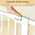 Kingso 37.8"-43.3" Extra Wide Baby Safty Gate, Baby Gate For Stairs Doorways Barriers With Swing Door For Kids Children, 30'' Tall Baby Gate For Pet, White