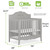 Slumber Baby Jasmine 3 In 1 Convertible Mini Crib, Platinum