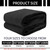 Home Black Flannel Fleece Throw Blanket, Solid Ultra Soft Luxury Double Side Fuzzy & Plush Fall Blanket For Couch And Pet, Fluffy Cozy Throw Blanket - All Season Premium Bed Blanket - (50"x60")