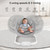 Bioby Baby Swing For Infants, Ergonomics U-shaped Motions Unisex Bouncer, Adjustable Seat For Newborn & Up, Gray