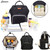 Spencer Waterproof Baby Diaper Backpack Large Capacity Travel Mummy Nappy Bags Nursing Bag With Usb Charging Port (black)