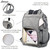 Spencer Waterproof Baby Diaper Backpack Large Capacity Travel Mummy Nappy Bags Nursing Bag With Usb Charging Port (black)