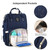 Vbiger Zipper Pockets Waterproof Large Capacity Insulated Pockets Backpack Diaper Bag, Dark Blue