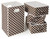 Folding Hamper And Basket In Brown Polka Dot