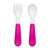 Oxo Tot On-the-go Plastic Fork And Spoon Set With Travel Case, Pink