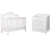 3 In 1 Convertible Crib Set With Matching Changing Table Dresser In White