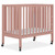 Dream On Me Jett Non-full Size Folding Crib, Removable Wheels, Modern Nursey, Adjustable Mattress Support, Patent Folding System, Included 1.5” Mattress In Pink