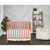 Dream On Me Jett Non-full Size Folding Crib, Removable Wheels, Modern Nursey, Adjustable Mattress Support, Patent Folding System, Included 1.5” Mattress In Pink