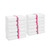 Arkwright Gym Bath Towels (pack Of 12), 22x44, White With Pink Stripe