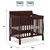 Dream On Me Aden Full Panel Convertible 4-in-1 Mini Crib In Espresso