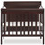 Dream On Me Aden Full Panel Convertible 4-in-1 Mini Crib In Espresso