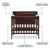 Dream On Me Aden Full Panel Convertible 4-in-1 Mini Crib In Espresso