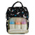 Lequeen Diaper Bag Backpack Baby Nursing Nappy Bags With Insulated Pockets Black Unicorn Backpack