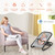Costway 2-in-1 Baby Bouncer & Rocker Infant Adjustable Folding Rocking Seat Light Gray