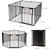 Topbuy 8-panel Baby Pet Safety Playards Foldable Playpen Activity Center Black