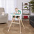 Dream On Me Lulu 2-in-1 Highchair, Convertible, Compact High Chair, Light Weight, Portable, Atlantis Green