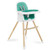 Dream On Me Lulu 2-in-1 Highchair, Convertible, Compact High Chair, Light Weight, Portable, Atlantis Green