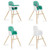 Dream On Me Lulu 2-in-1 Highchair, Convertible, Compact High Chair, Light Weight, Portable, Atlantis Green