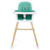 Dream On Me Lulu 2-in-1 Highchair, Convertible, Compact High Chair, Light Weight, Portable, Atlantis Green