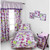 Bacati - Botanical 4-piece Toddler Bedding Set 100% Cotton Percale, Purple