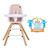 Evolur Zoodle 3-in-1 High Chair Booster Feeding Chair With Modern Design, Pink (model #254)