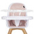 Evolur Zoodle 3-in-1 High Chair Booster Feeding Chair With Modern Design, Pink (model #254)
