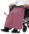 Men’s & Women’s Adaptive Microfibre Polar Fleece Wheelchair Blanket - Reversible, One Size, Aubergine/charcoal