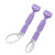 1111fourone 2pcs Cartoon Baby Training Spoons Toddlers Soft Silicone Elbow Straight Head Self-feeding Utensils