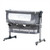 Ethedeal Grey Baby Bed Side Crib Portable Adjustable For 0-6 Months Unisex Baby