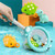 Meitianfacai Deals Clearance Bath Toys Baby Bathing Floating Soft Rubber Dinosaurs Water Tub Toy Squirts Spoon-net 1set