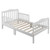 Morefun-toddler Bed Wooden Baby Toddler Bed Children Bedroom Furniture Wwood Kids Bed W/double Safety Guardrail Toddler Bed White