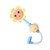 Hemoton Baby Bath Toy Sprinkler Shower Head Water Spray Bathtub Toy Sunflower Water Toy