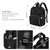 Vbiger Adjustable Shoulder Strap Large Capacity Stylish Backpack Diaper Bag, Black