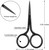 3 Pack Nose Hair Scissors Facial Hair Scissors Small Scissors Stainless Steel Straight Tip Scissor For Eyebrows, Nose, Moustache, Beard (black)