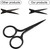 3 Pack Nose Hair Scissors Facial Hair Scissors Small Scissors Stainless Steel Straight Tip Scissor For Eyebrows, Nose, Moustache, Beard (black)