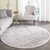 Safavieh Adirondack Collection Adr103b Modern Abstract Non-shedding Living Room Bedroom Area Rug, 8 X 8 Round, Silver / Ivory 8 Round Silver