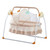 Oukaning Electric Foldable Baby Swings Bed Infant Auto-swing Crib With Safety Belt Music
