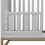 Little Seeds Haven 3 In 1 Convertible Wood Crib With Metal Base, Dove Gray With Gold Base