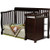 Dream On Me Brody 5-in-1 Convertible Crib With Changer, Espresso