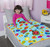 Cocomelon 40" X 50" " Coral Plush Toddler Blanket