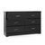 Storkcraft Brookside 6 Drawer Modern Horizontal Dresser Black Finish