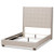 Baxton Studio Georgette Modern And Contemporary Light Beige Fabric Queen Upholstered Bed