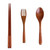 Forks,japanese Vintage Wooden Chopsticks Spoon Fork Tableware 3pcs Set New Gift