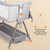 Cowiewie Bassinet For Babies Large Volume And Mobile With Storage Basket Bedside Sleepers For 0-6 Months Baby Infants