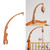 Chaoma Wood Grain Plastic Baby Crib Mobile Hanging Bed Bell Toy Holder Infant Toys Arm Bracket Baby Toys Music Box Bracket