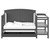 Baby Crib With Changing Table And 6 Drawer Double Dresser Set In Slate Gray